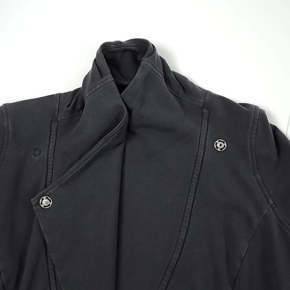 Lululemon That's A Wrap Black Stretch French Terry Cardigan 8 - Picture 8 of 16